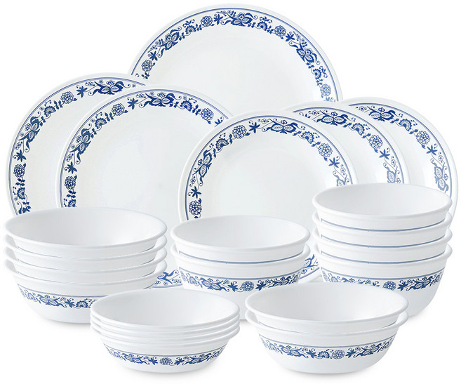 코렐 올드타운블루 6인 22P 원형 홈세트, 혼합, 1세트