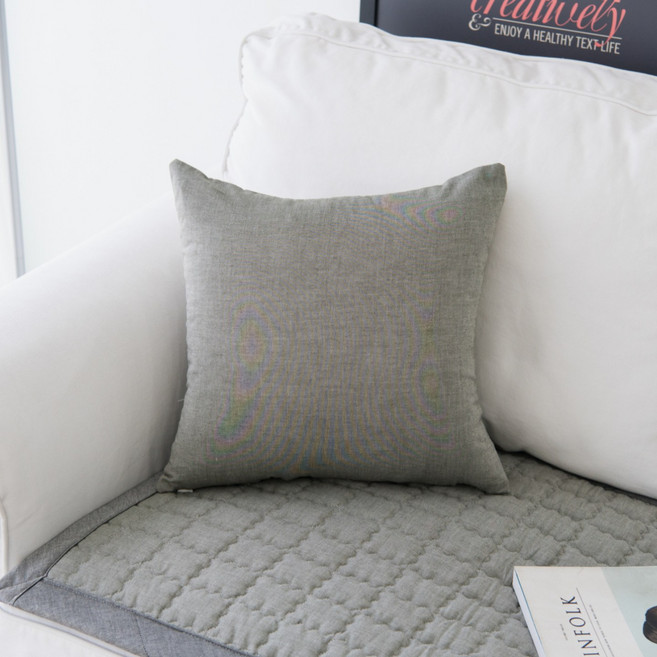 선염 멜란지 순면100% 심풀한 쿠션(쿠션커버+쿠션솜)