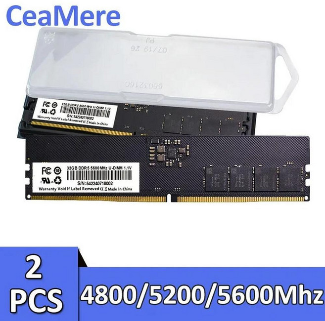 데스크탑 컴퓨터 메모리 핀 램 카드, 1개, 7. 2PCS DDR5 8G 5200, 07 2PCS DDR5 8G 5200