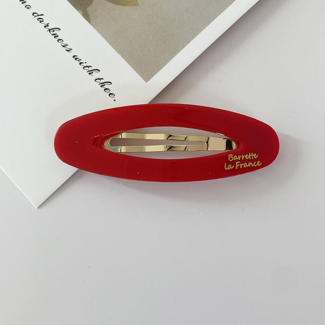 여자 머리핀 라운드 프랑스핀 골드 헤어 똑딱핀 6.5cm 앞머리 옆머리 Barrette La France