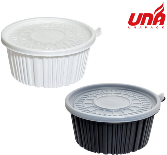 고밀폐 블랙 220파이 중 대한민국 배달용기 1등 유나팩 오늘간데이, 1세트, 200세트