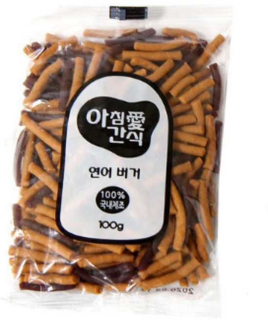 아침애간식 반려동물 연어버거 져키, 오리고기, 100g, 75개