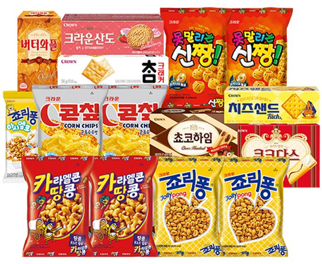 [15종 놀라운가격]크라운 해피박스 15종 B15, 1세트