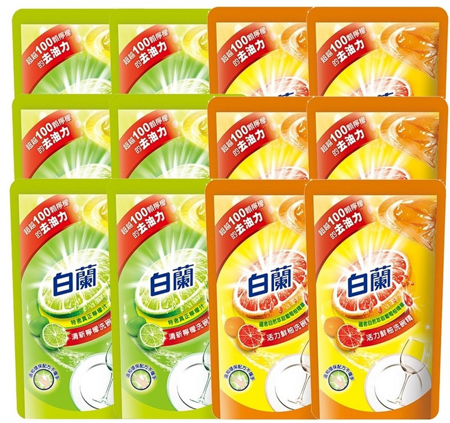 白蘭 洗碗精 補充包, 1個, 白蘭 洗碗精 活力鮮柚 800g