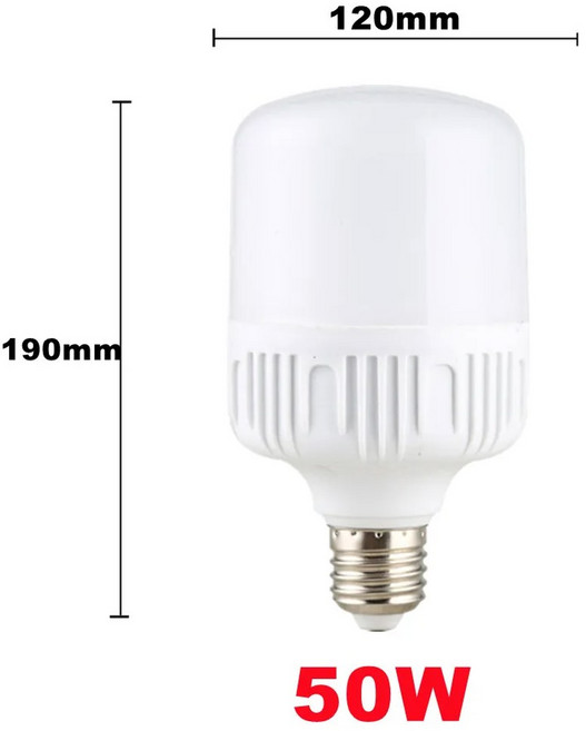 100W E27 LED 보호 깜박임 백색광 220V 없는 높은 나사 전구 조명 방출 고휘도, 50W, white light, 1개