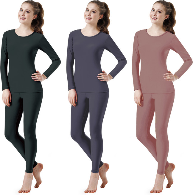 한미 여성용 빅사이즈 히트웜 초극세사 기모 내의 세트