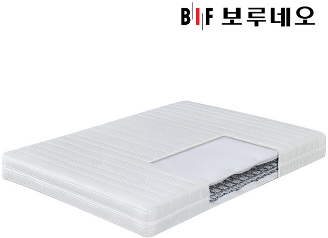 보루네오 베리 본넬 스프링 매트리스 싱글 PL0074, 화이트