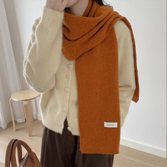 FEIDING 남자 여자 커플 단체 크리스마스 니트 목도리 머플러 12color