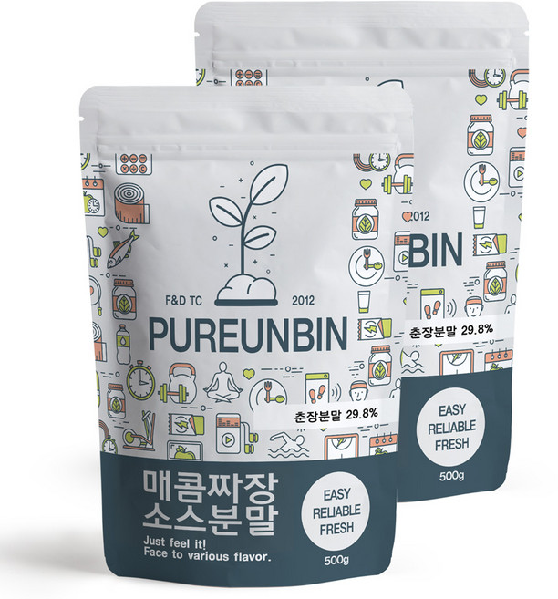 푸른빈 매콤 짜장 소스 분말, 500g, 2개