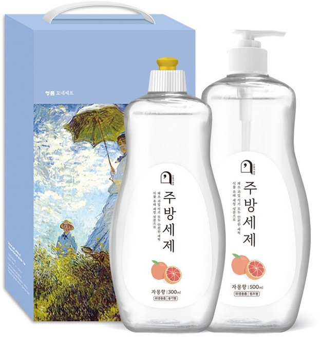 오늘의쉼표 세제 선물세트 답례품 자몽 28호 (주방세제 용기 + 펌프), 1개