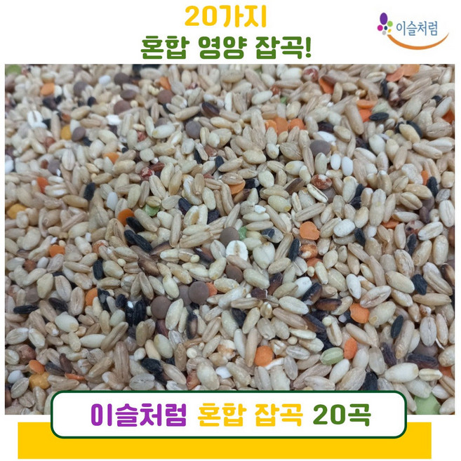 혼합잡곡 20가지 1kg 곡물의 영양을 듬뿍 담은 혼합곡 혼합 20곡, 1개
