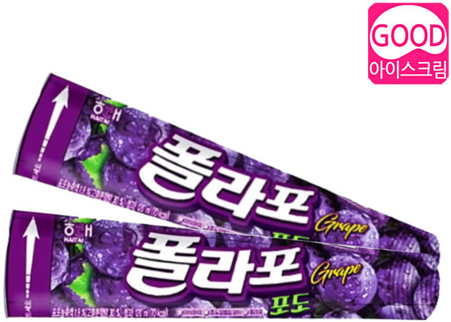 해태 폴라포 포도 한박스 아이스크림, 120ml, 35개