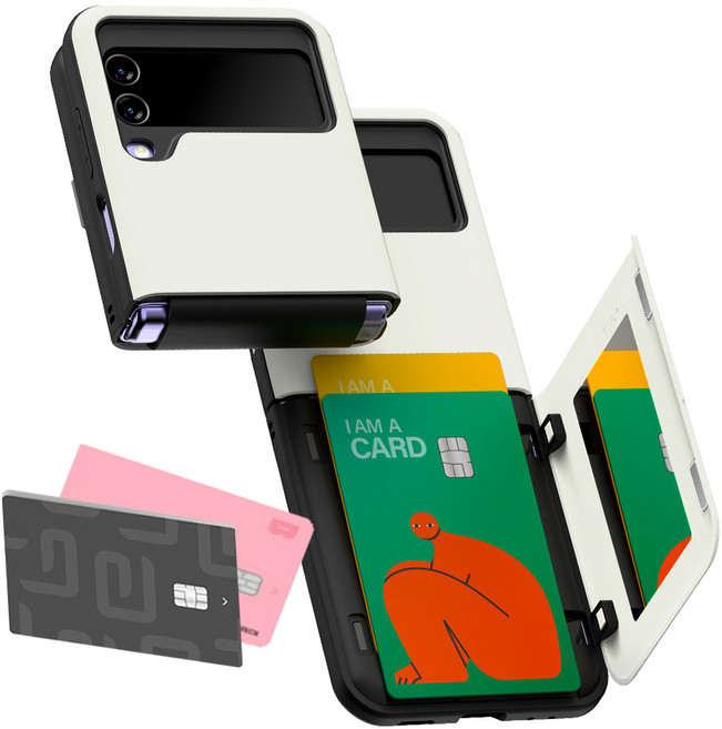 머큐리 마그네틱 도어범퍼 카드2장수납 (KF94) -갤럭시 Z 플립4 (SM-F721)