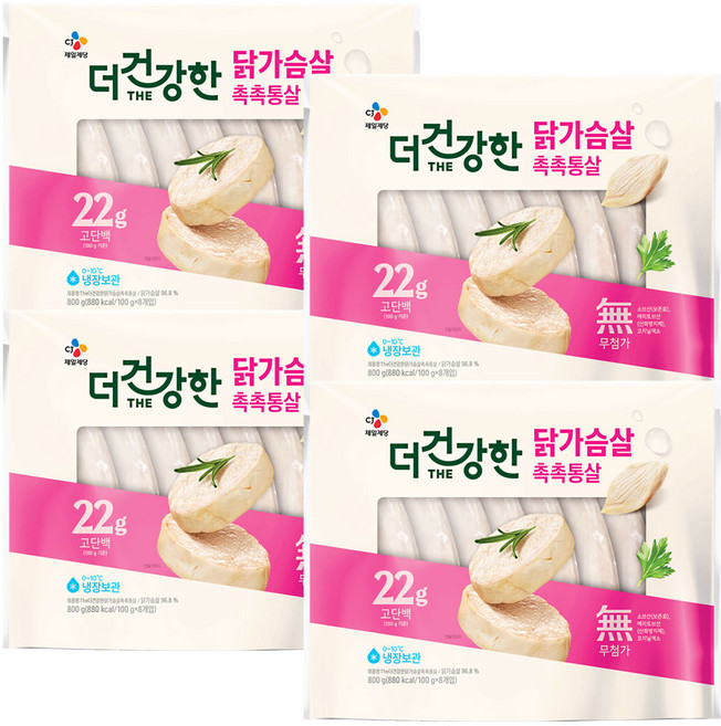 더건강한 닭가슴살 촉촉통살 800g, 4개