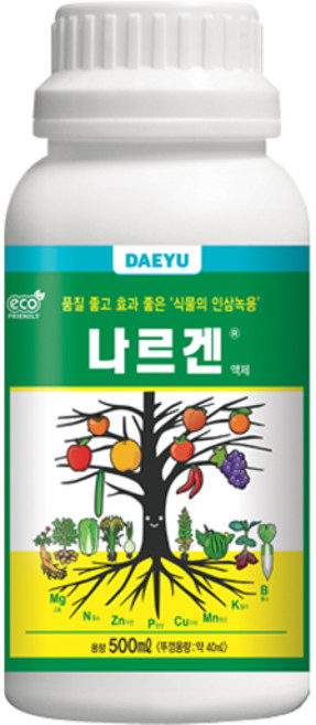 대유나르겐 유제 500ml 영양제 녹용인삼 고추 딸기 마늘 냉해예방 액체비료, 1개