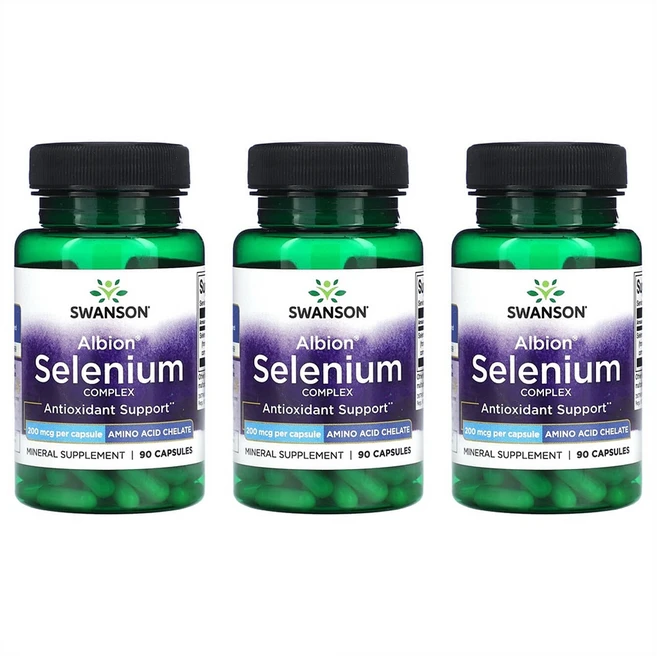 스완슨 알비온 셀레늄 복합체 200mcg 90캡슐, 3개, 90정 - 쿠팡