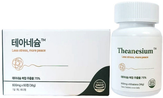 테아네슘 테아네슘복합추출물 75% 페퍼민트추출분말 600mg, 1박스, 60정