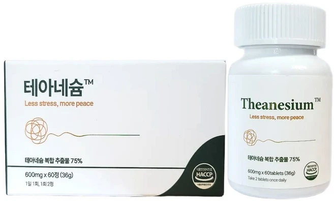 테아네슘 테아네슘복합추출물 75% 페퍼민트추출분말 600mg, 1박스, 60정 - 쿠팡