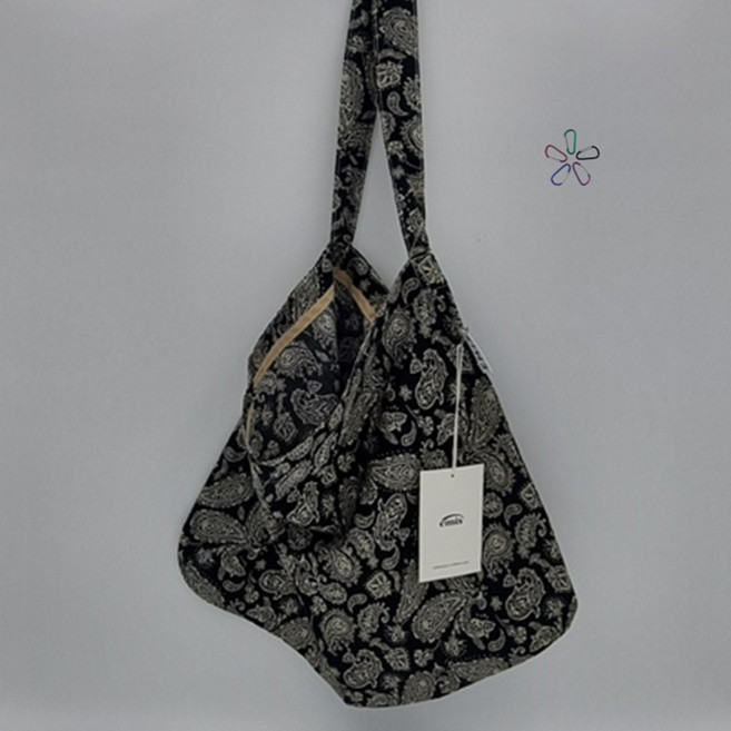 [국내 매장 정품] 이미스 에코백 페이즐리 블랙 + 카라비너