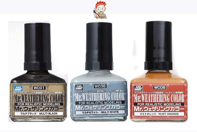 mr.hobby GUNWC01 군제 먹선 웨더링용 칼라 (선택), WC03-STAIN BROWN, 1개