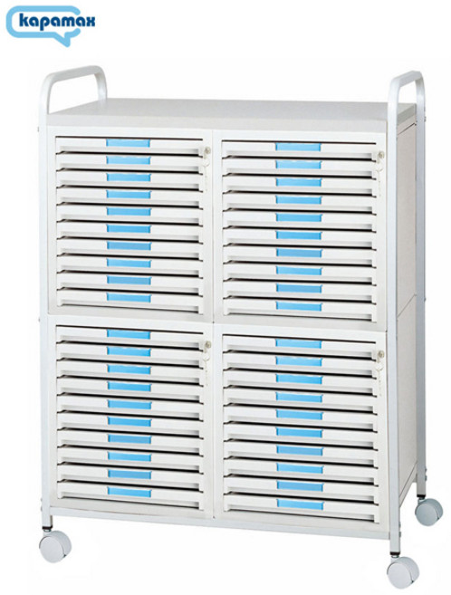 카파맥스 40단 Key 이동형 서류함 오픈서류함 문서보관함 사무용품 서류정리함 수납함, $NRA_이동형 서류함 40단