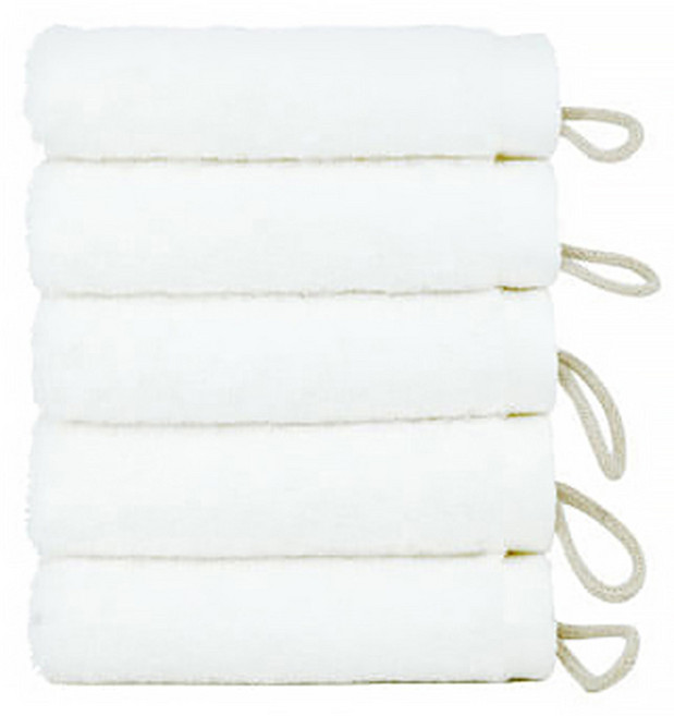 호텔 핸드 40수 코마사 어린이집 고리손수건 5장, 5개, 아이보리