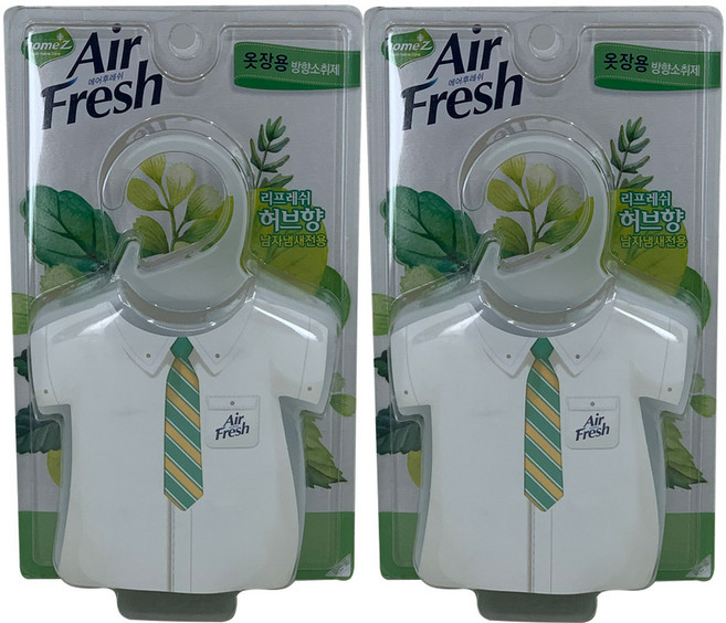 홈즈 에어후레쉬 남자냄새전용 리프레쉬허브향 2개, 32g