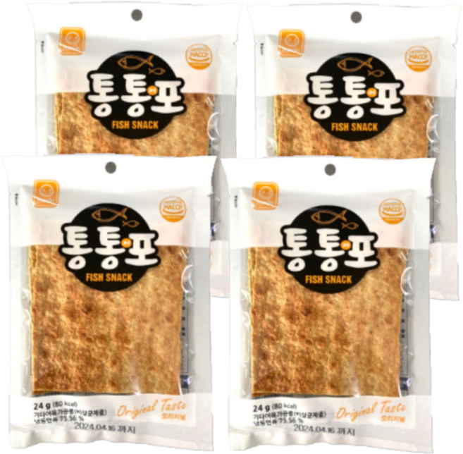 한진식품 통통어포 오리지널, 24g, 4개