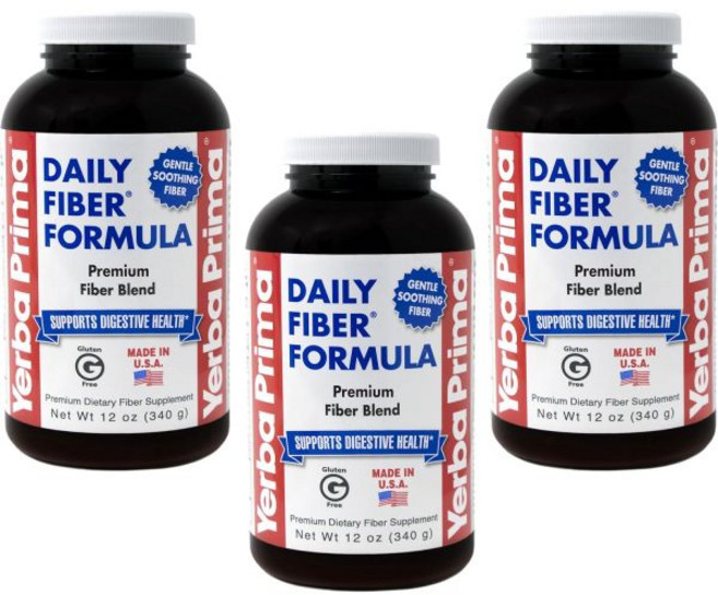 Yerba Prima Daily Fiber Formula 12 oz (3 Pack) - Soluble & Insoluble Dietary Fiber Supplement - Co, 340g, 3개