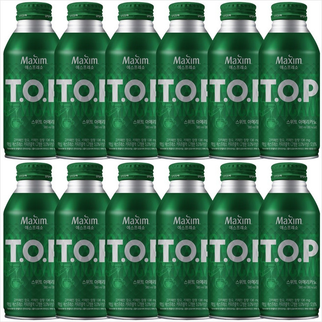 맥심 티오피 스위트 아메리카노, 380ml, 12개