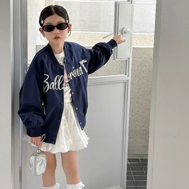 블링래빗 여아용 리본 야구자켓 점퍼 130~160 키즈 주니어 봄가을 바람막이 자켓 상의
