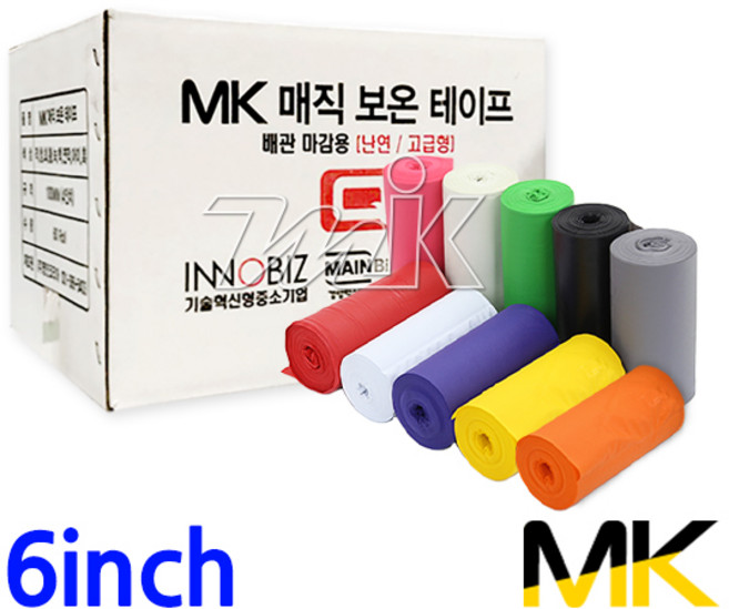 매직보온테이프1박스 40개 6인치 난연 MK 배관테이프 배관보온테이프 자재 배관자재 수도배관자재 (20996), 1개