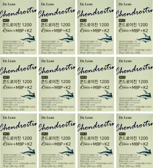 Dr. Lean 닥터린 콘드로이친 1200 콘레이티 + MBP + K2 사은품 천연비누, 12개, 30정