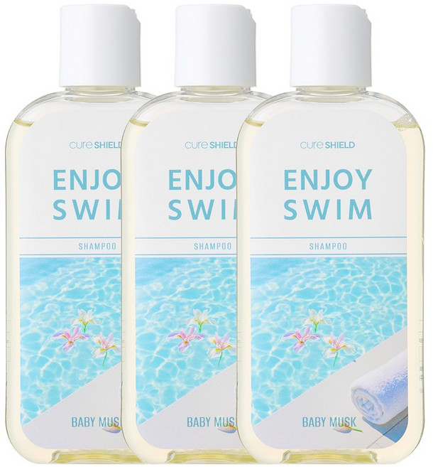 인조이스윔 수영장 염소 냄새 제거 수영 베이비 머스크 샴푸, 3개, 200ml