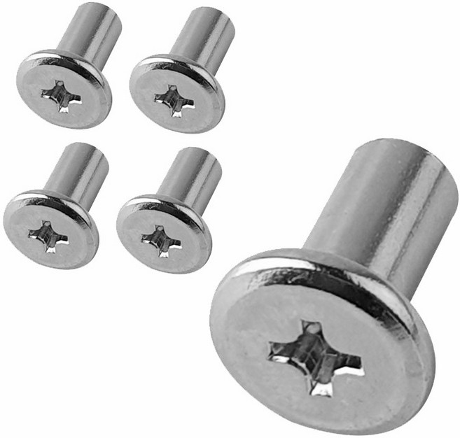 8mm 연결 너트 가구 조립 커넥팅 조인트 인서트, 연결너트8x20백(5개)