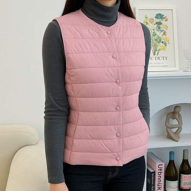 그레힙 여성 골프 조끼 경량 덕다운 패딩 베스트 55~99 빅사이즈