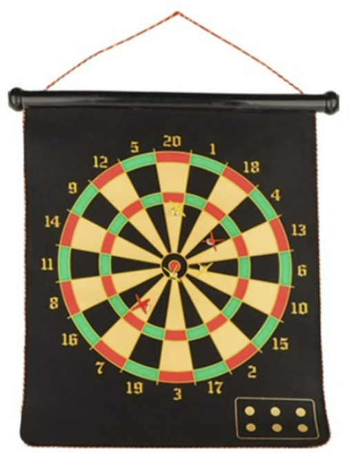 비에이비오 대형 양면 자석 다트 파티 다트판 + 다트핀 6p 세트, 혼합색상, 1세트