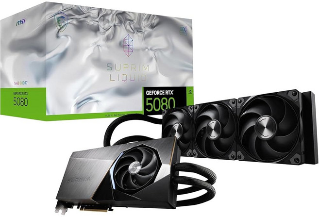 MSI RTX 5080 16G 게이밍 트리오 OC 그래픽 카드 - GPU 16GB GDDR7(30Gbps / 256비트) 5.0 TRI 4(S, RTX 5080 16G SUPRIM LIQUID SOC