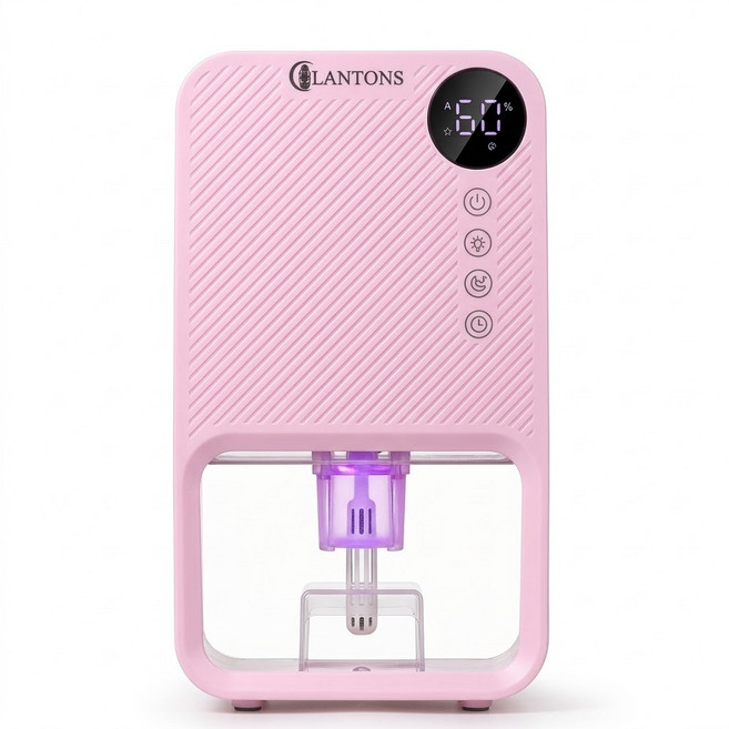 LANTONS 원룸 미니 제습기 1위 소형 화장실 드레스룸 저소음 사계절겸용, 핑크