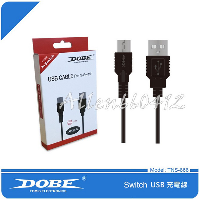 DOBE NS-TNS-868 USB充電線 適用於Nintendo Switch 1.5M, 1個