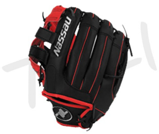낫소 티볼글러브 12인치 합성피혁 뉴스포츠 티볼수업, 레드 좌투용(오른손 착용), 1개