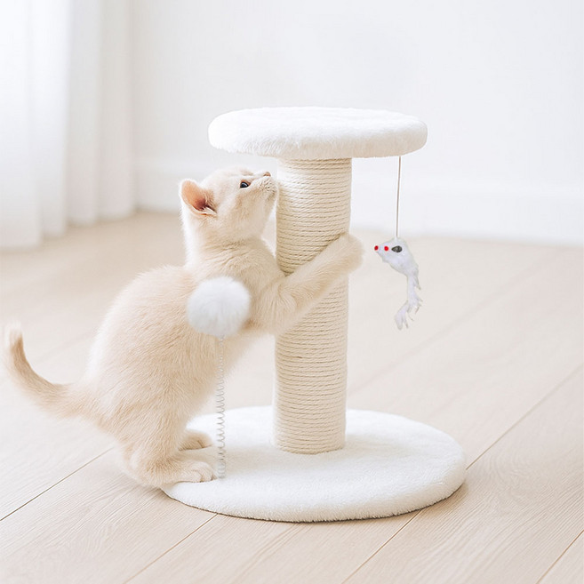 크레용펫 미니 베이비 스크래쳐 캣타워 (2color), 1개, 베이비 캣타워 화이트