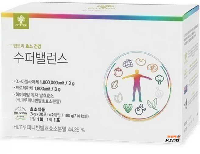 [JKLIVING] 하이리빙 인절미맛 효소 - 속편한 수퍼밸런스 루피니빈 파로 효소분말 100만 역가, 3g, 300세트