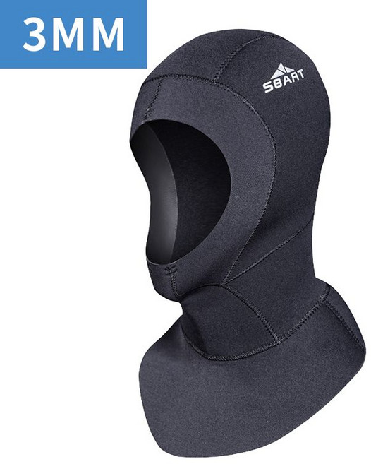 다이빙 후드 세트 장갑 양말 잠수 스노쿨링 스쿠버 모자 서핑, 5. 3mm다이빙캡블랙