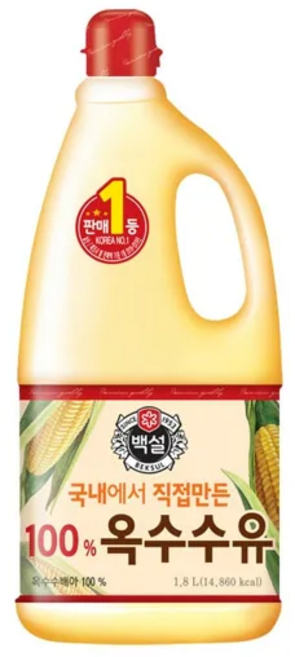 백설 옥수수유, 1.8L, 3개