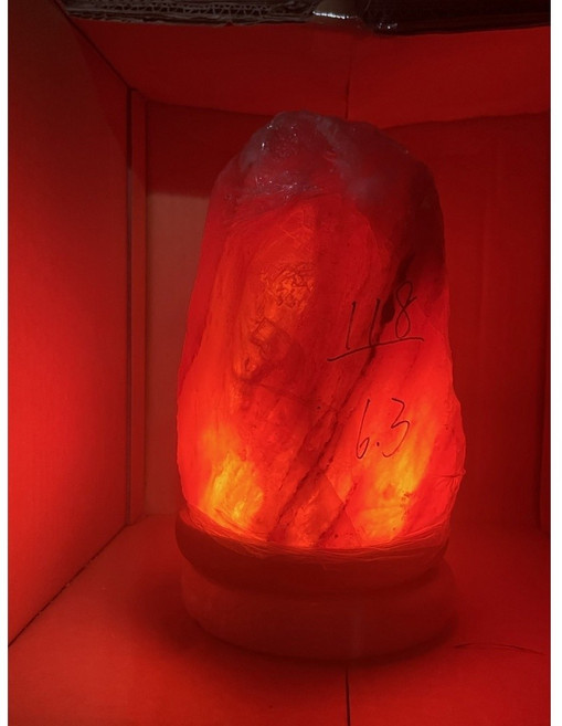 鬼點子 鴿血紅鹽燈 附贈底座電線燈泡, 118號 6.3KG【附電線跟燈泡】,超取一單只能買5公斤內, 鴿血紅, 118號 6.3KG