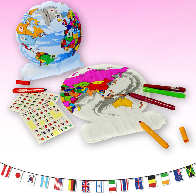 J. 지구본 풍선 만들기 5개입 세트 그리기 색칠 풍선 미술 만들기, 1개, 지구본풍선(5개입)