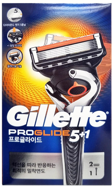 질레트 프로글라이드 플렉스볼 매뉴얼 면도기 2UP(본체+날2입) 1개