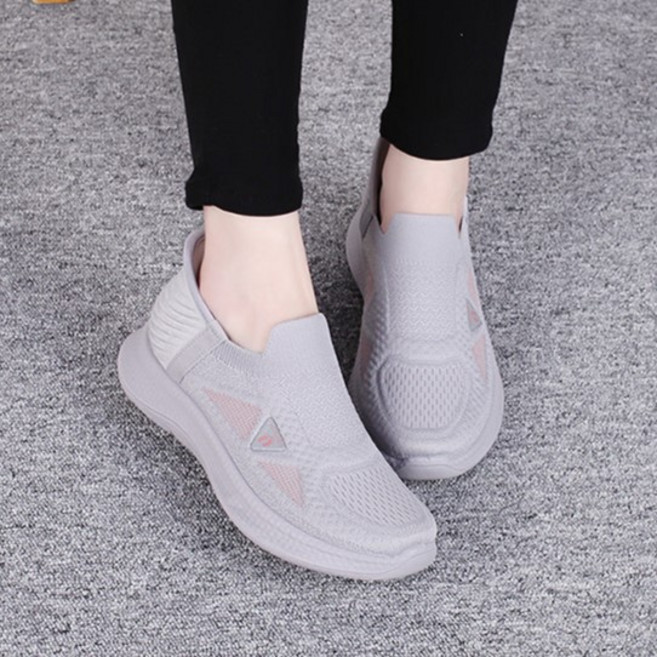 행텐 슬립인스 니트 스판 슬립온 가볍고 신기편한 푹신한 발편한 중년여성 컴포트화 4cm