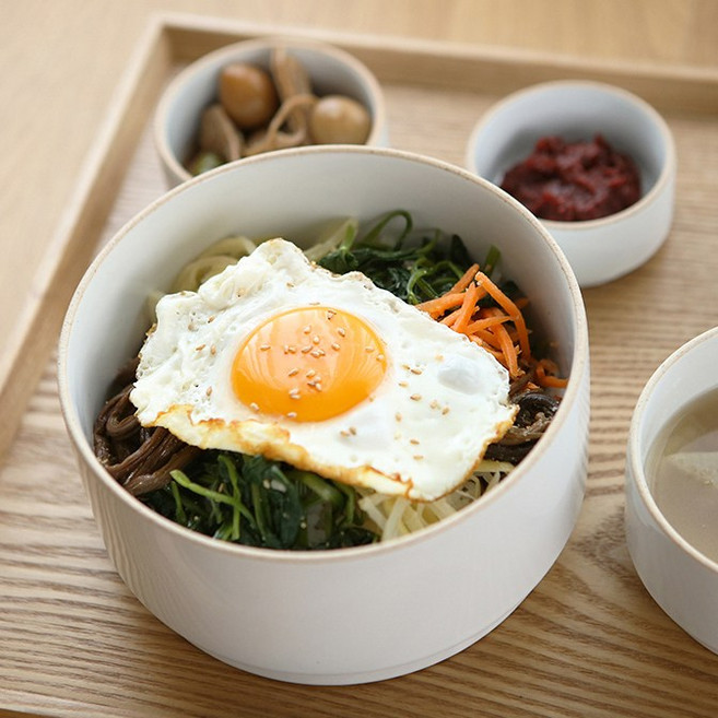 스페인하숙그릇 샐러드볼 면기 덮밥 냉면그릇, 블랙, 1개